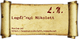 Legányi Nikolett névjegykártya