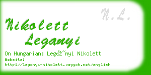 nikolett leganyi business card